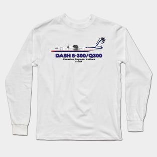 DeHavilland Canada Dash 8-300/Q300 - Canadian Regional Airlines Long Sleeve T-Shirt